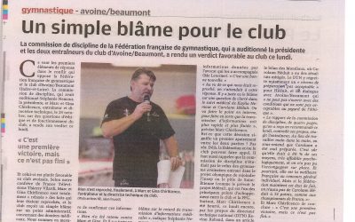 UN SIMPLE BLAME POUR LE CLUB