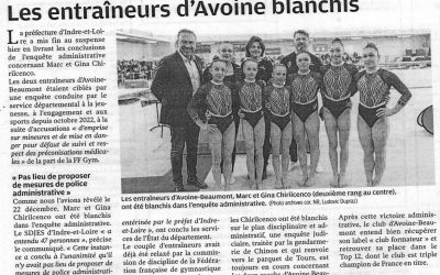 Les entraîneurs d’AVOINE blanchis